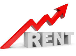 Higher rent and arrow going up